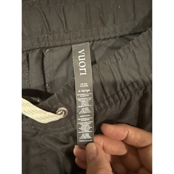 Vuori Pants Ripstop Organic Cotton Stretch Pockets Gray Charcoal Camo XL - Picture 8 of 9